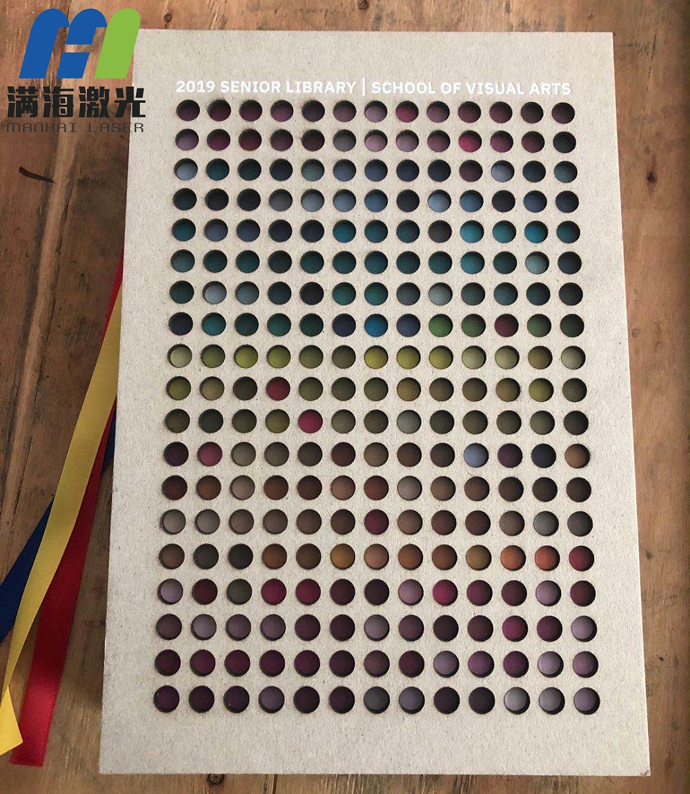 图（tú）书封面灰板激光雕刻打孔镂空