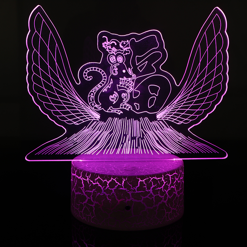 3d七彩創（chuàng）意小夜燈亞克力立（lì）體小夜燈源頭（tóu）廠家定製