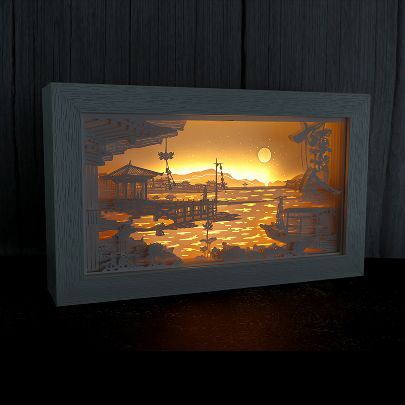 3d光影紙雕燈定製陳情（qíng）令3d創意紙雕小夜燈定製批發