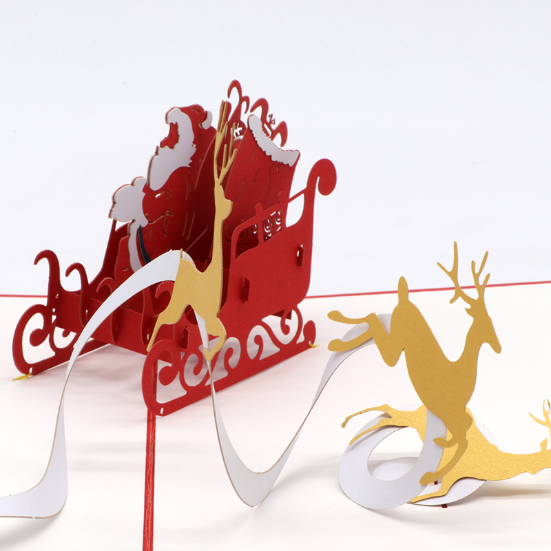 3d立體聖誕賀卡創意手工節日賀卡聖誕立體賀卡廠家定製