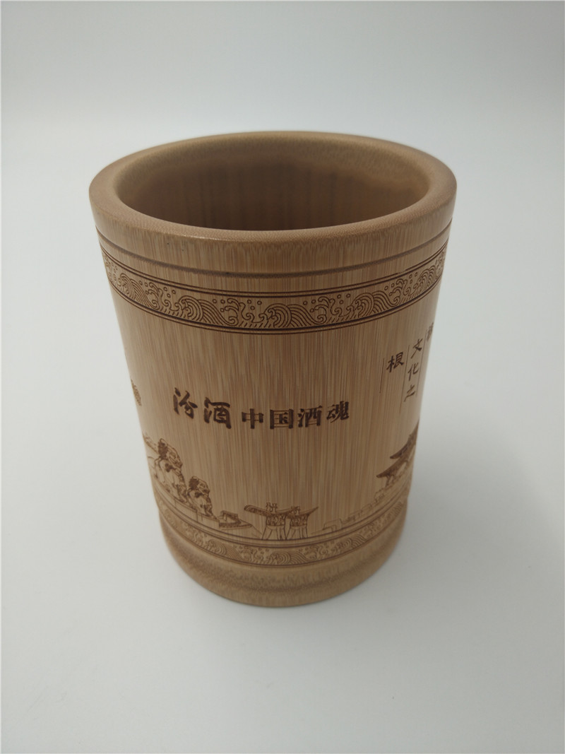 竹製筆筒激（jī）光旋（xuán）轉打標