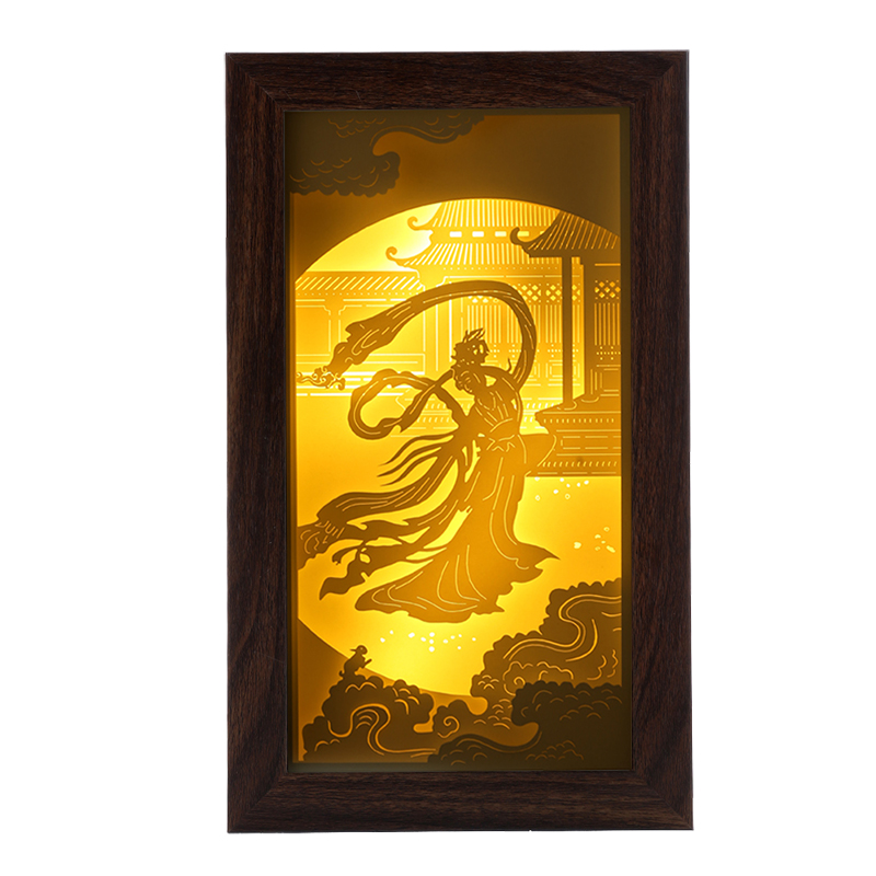 企業禮品立體紙雕（diāo）燈中秋節贈禮嫦娥奔月紙雕燈廠家定製