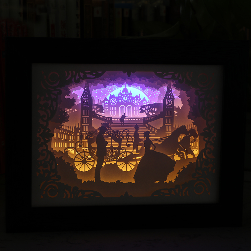 3d立體光影紙雕燈（dēng）定製創意浪漫婚禮立體光影紙雕燈定（dìng）製（zhì）