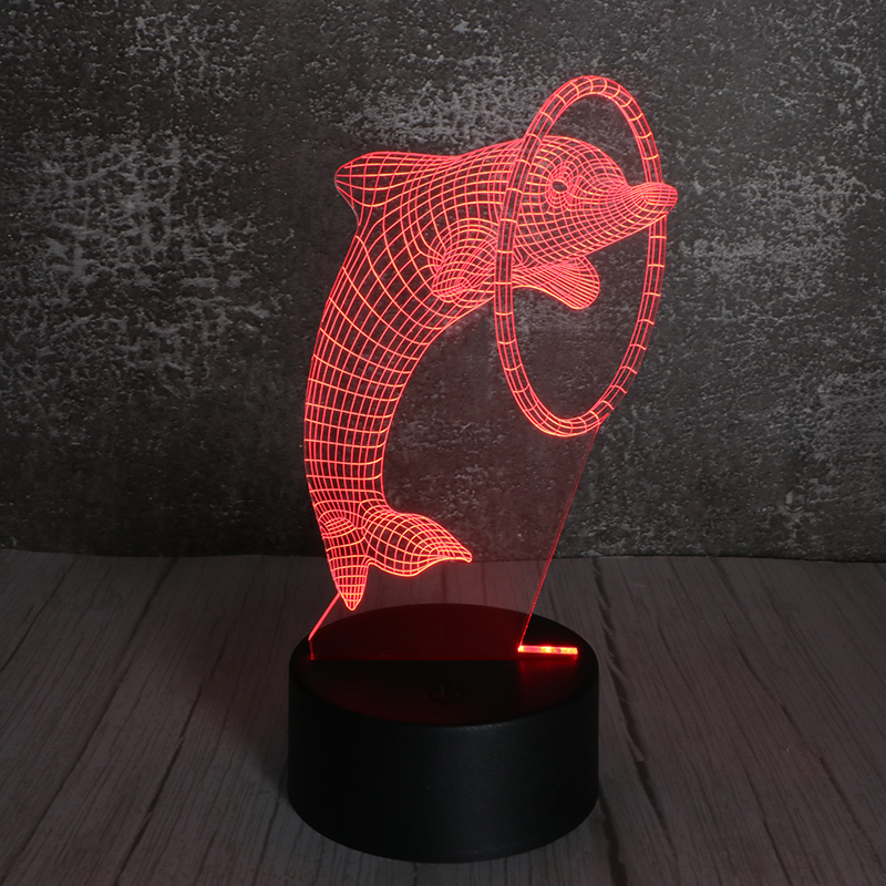 3d立體小夜燈（dēng）創意亞克力小夜燈USB插電小夜燈定製