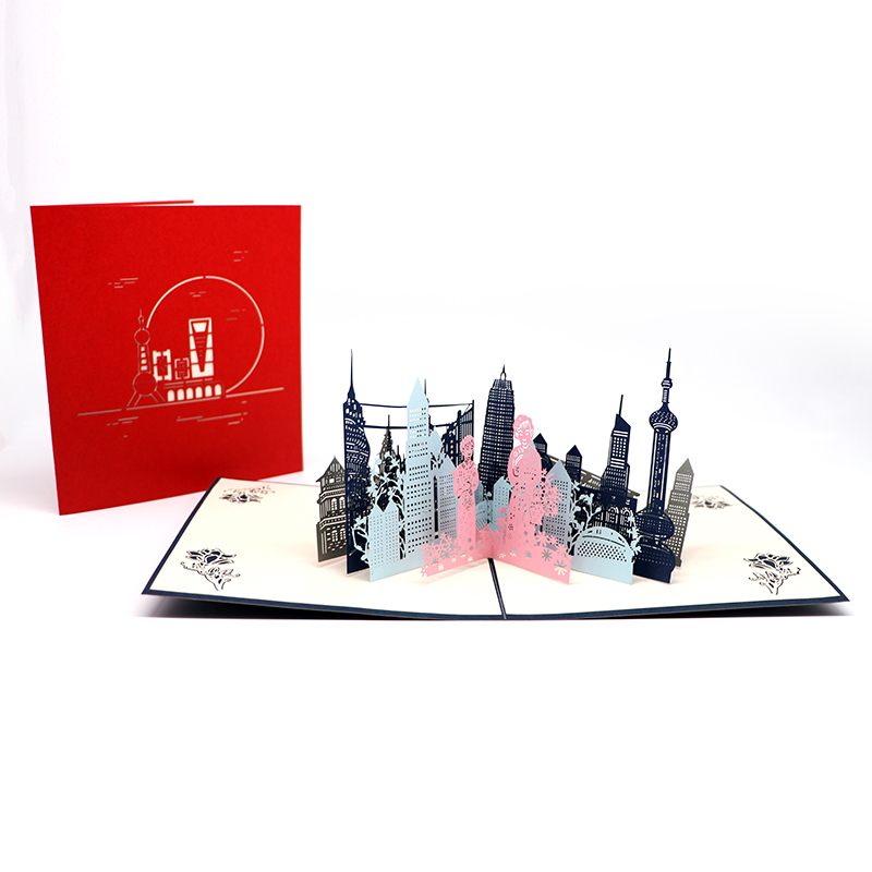 3d立體聖誕節賀卡（kǎ）定製鏤空手工聖誕（dàn）節賀卡（kǎ）上海灘廠家定製