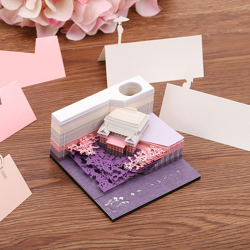 清水寺創（chuàng）意紙雕模型便簽紙廠（chǎng）家直銷