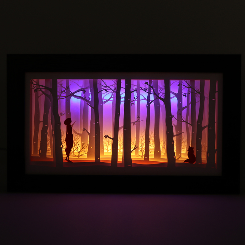 3d光影紙雕擺（bǎi）件（jiàn）創意（yì）3d立體紙雕燈廠家定製批發